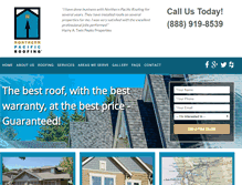 Tablet Screenshot of northernpacificroofing.com
